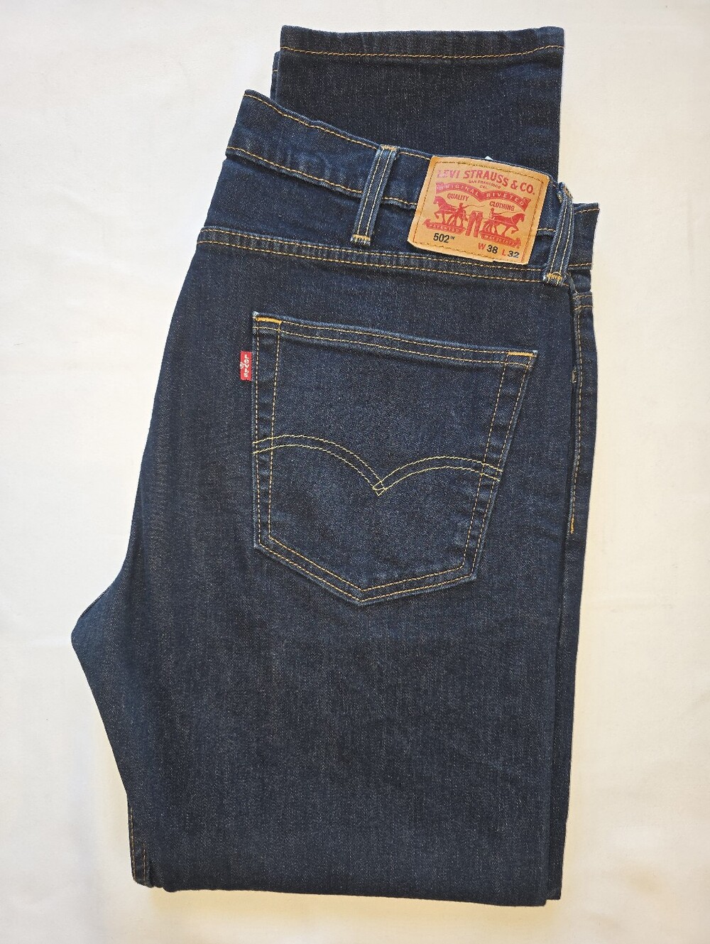 Levi's 502 Regular Taper Dark Blue Men's Jeans 38 X 32